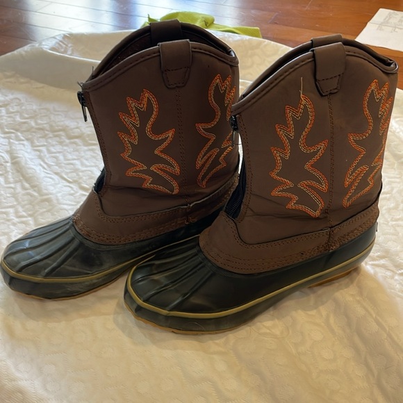 Polar Edge Insulation Boots Kids Boys Size 6Y Cowboy Duck Style Snow Play - Picture 3 of 6